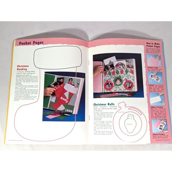 Designs Originals 1999 Peek-a-Boos Pockets Craft Book for Scrapbooks 30 Designs - Picture 2 of 3